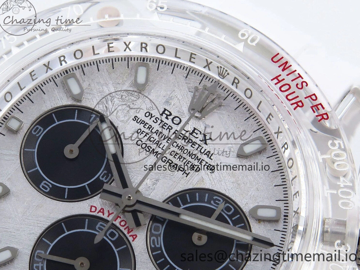 0407 Daytona AET Remould N6F 1:1 Best Edition Meteorite Dial on White Rubber Strap SA TopPick 920